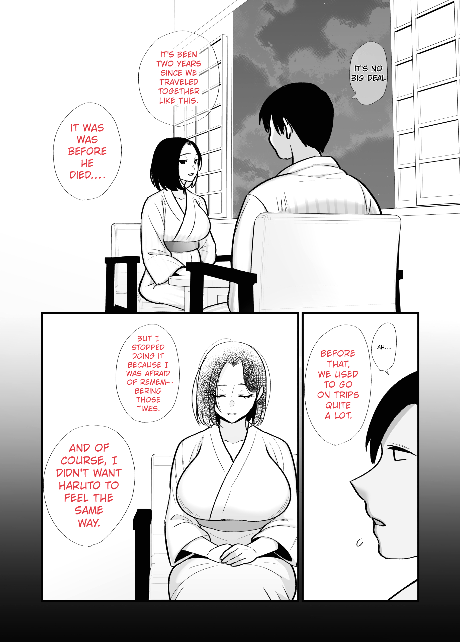 Dirty And Passionate Sex With A Single Mother 2 - A Sweaty Clinging Hot Spring Getaway page 13