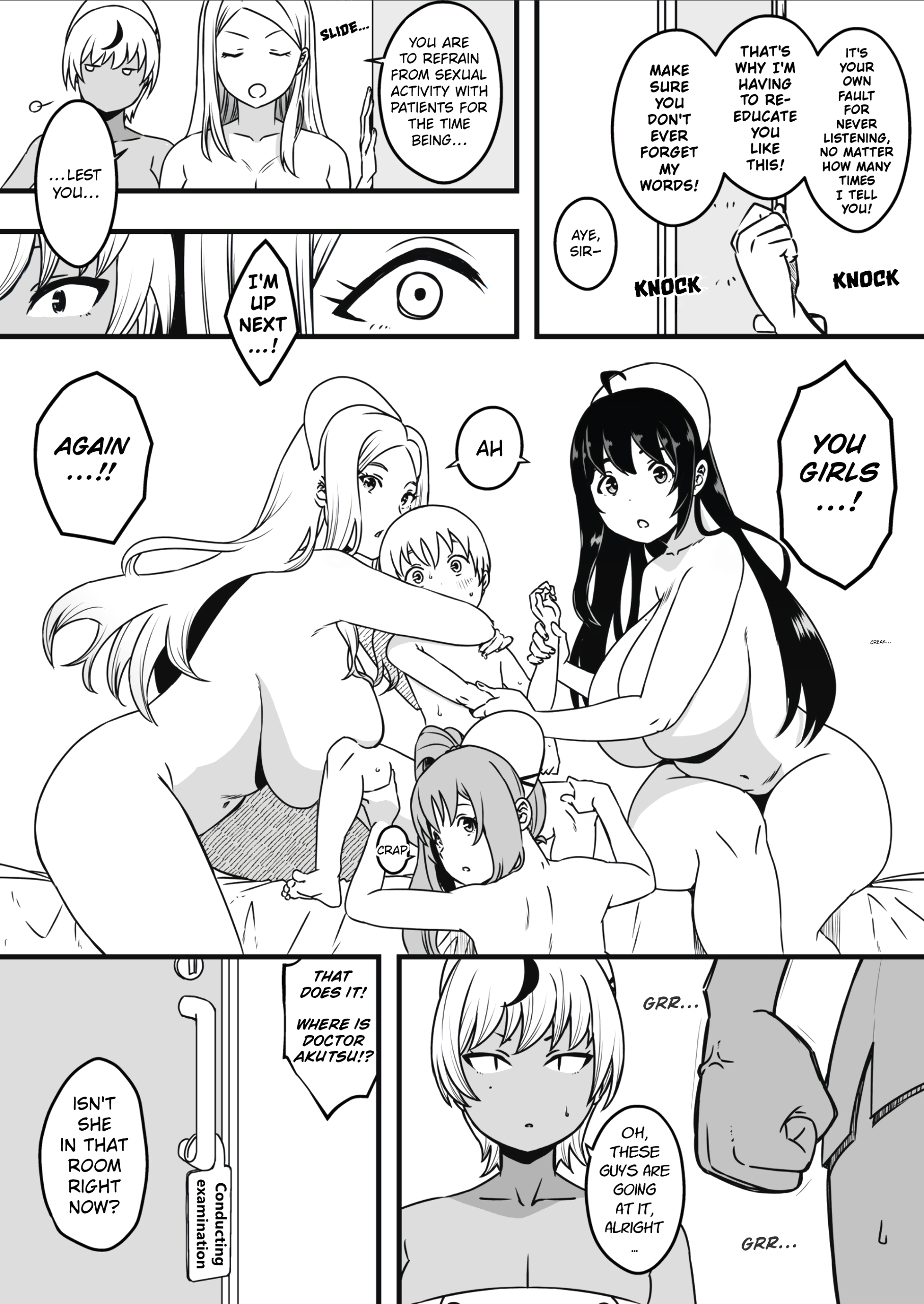 Sperm-Squeezing Clinic Staffed with Total Cumsluts! page 119