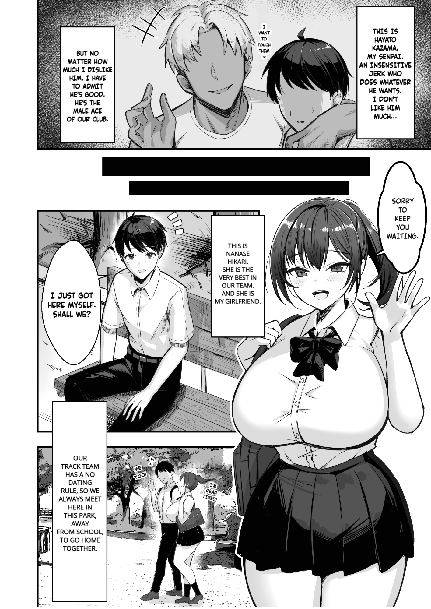The Track and Field Girl with the Huge Boobs Can't Disobey Her Senpai! page 4